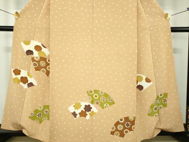 平和屋着物●銀座　志ま亀　訪問着　地紙吉祥花文　たとう紙付き　正絹　逸品　DABD1839ps
