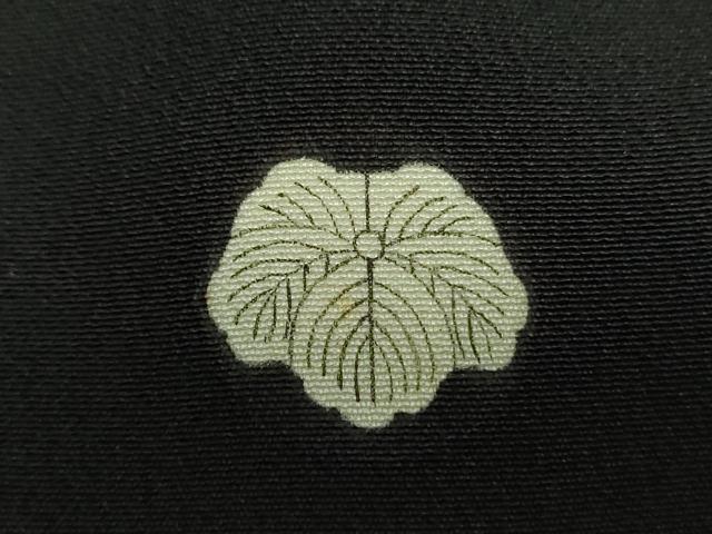 平和屋着物●本加賀友禅作家　百貫華峰　黒留袖　御所車花文　金彩　正絹　逸品　DABD1843ps