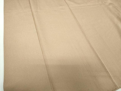 平和屋着物●銀座きしや　誉志　色無地　白茶色　鬼しぼ縮緬　正絹　逸品　DABD1845ps