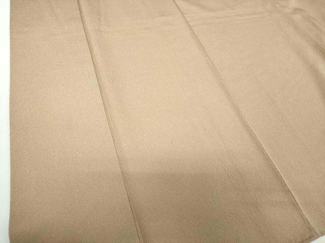 平和屋着物●銀座きしや　誉志　色無地　白茶色　鬼しぼ縮緬　正絹　逸品　DABD1845ps