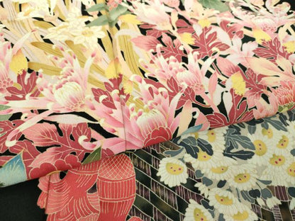平和屋着物●本加賀友禅作家　矢田博　黒留袖　花籠文　正絹　逸品　DABD1848ps