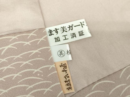平和屋着物●中国三大刺繍　スワトウ刺繍　汕頭刺繍　総刺繍　訪問着　渡橋風景花文　金糸　ますいわ屋扱い　正絹　逸品　DABD1849ps