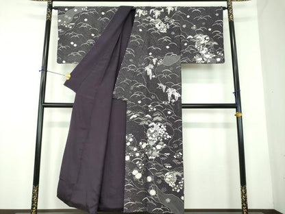 平和屋着物●最高級　中国三大刺繍　スワトウ刺繍　汕頭刺繍　総刺繍　訪問着　雪輪宝尽くし花文　正絹　逸品　DABD1855ps