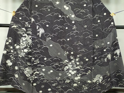 平和屋着物●最高級　中国三大刺繍　スワトウ刺繍　汕頭刺繍　総刺繍　訪問着　雪輪宝尽くし花文　正絹　逸品　DABD1855ps