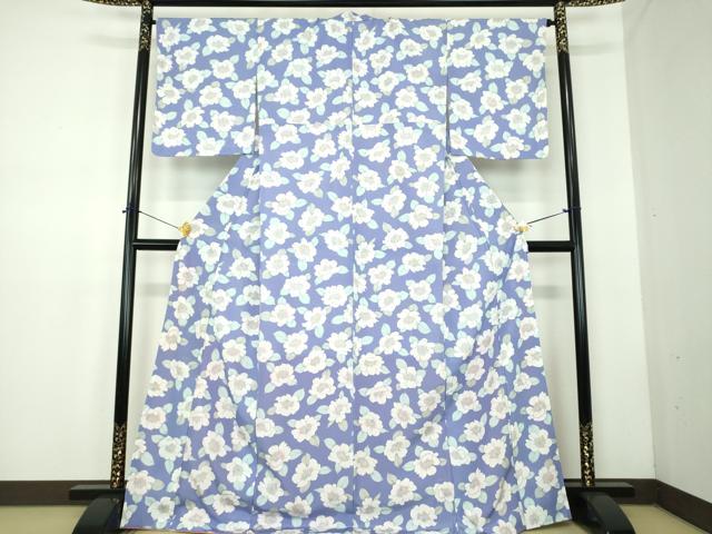 平和屋着物●小紋　舞花文　さんび謹製　洗える着物　未使用　DABD1863ps