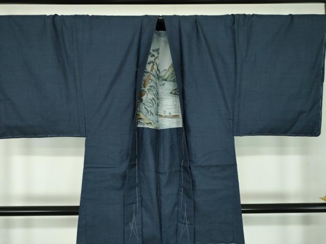 平和屋着物●男性　本場大島紬　アンサンブル　キングサイズ　長羽織　100亀甲　総詰め　正絹　逸品　未使用　DABD1874ps
