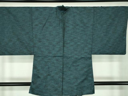 平和屋着物●男性　紬　アンサンブル　120亀甲　総詰め　正絹　逸品　DABD1875ps