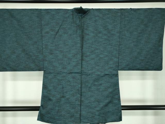 平和屋着物●男性　紬　アンサンブル　120亀甲　総詰め　正絹　逸品　DABD1875ps
