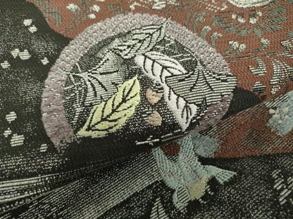 平和屋着物●極上 両面 全景全通柄袋帯 金華山織 モール 二十四節気 吉祥花暦 金銀糸 さが美扱 反端・冊子・共箱付 逸品 未使用 DABD1878ps