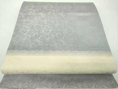 平和屋着物●両面　六通柄袋帯　モール　雪兎　松竹梅　正絹　逸品　DABD1890ps