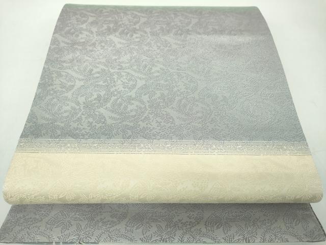 平和屋着物●両面　六通柄袋帯　モール　雪兎　松竹梅　正絹　逸品　DABD1890ps