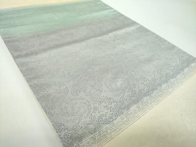 平和屋着物●両面　六通柄袋帯　モール　雪兎　松竹梅　正絹　逸品　DABD1890ps