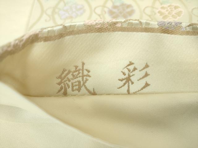平和屋着物●六通柄袋帯　唐織　織彩　立涌牡丹唐草　金糸　正絹　逸品　DABD1892ps