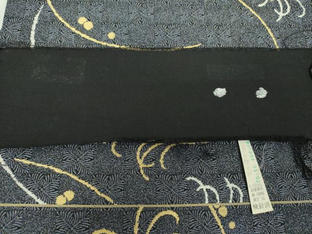 平和屋着物●西陣　六通柄袋帯　作家物　花唐草文　金銀糸　反端付き　正絹　逸品　未使用　DABD1913ps
