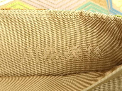平和屋着物●西陣　川島織物　六通柄　本袋帯　唐織　亀甲花文　正絹　逸品　DABD1924ps