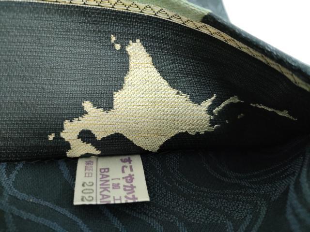 平和屋着物●BANKANわものや　両面　六通柄袋帯　牡丹唐草　金糸　正絹　逸品　未使用　DABD1940ps