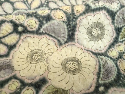平和屋着物●太鼓柄袋帯　作家物　絞り　辻が花　金通し地　正絹　逸品　DABD1944ps