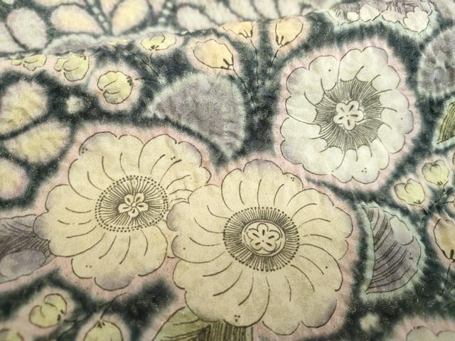 平和屋着物●太鼓柄袋帯　作家物　絞り　辻が花　金通し地　正絹　逸品　DABD1944ps