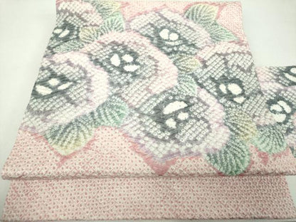 平和屋着物●名門　藤娘きぬたや　九寸名古屋帯　草花文　正絹　逸品　DABD1959ps