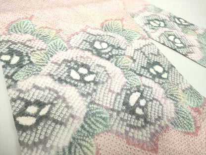 平和屋着物●名門　藤娘きぬたや　九寸名古屋帯　草花文　正絹　逸品　DABD1959ps