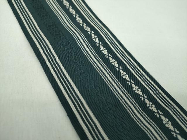 平和屋着物●男性　本場筑前博多織　両面　角帯　献上　正絹　逸品　DABD1992ps