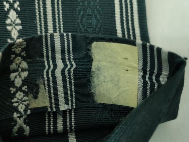平和屋着物●男性　本場筑前博多織　両面　角帯　献上　正絹　逸品　DABD1992ps