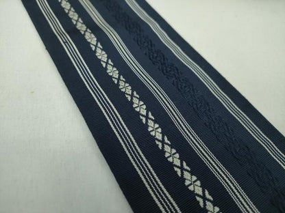 平和屋着物●男性　本場筑前博多織　両面　角帯　献上　証紙付き　正絹　逸品　DABD1995ps