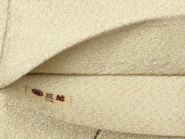 平和屋着物●太鼓柄袋帯　綴れ　女人花文　金銀彩　三越扱い　正絹　逸品　DABD2023du