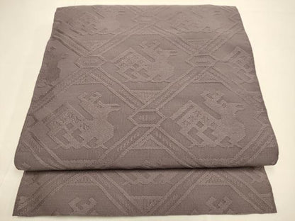 平和屋着物●爪掻き本綴れ　八寸名古屋帯　有栖川文様　濃色　正絹　逸品　DABD2034du