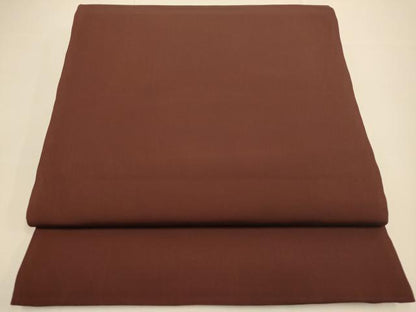 平和屋着物●塩瀬　九寸開き名古屋帯　色無地　濃い海老茶色　正絹　逸品　DABD2042du