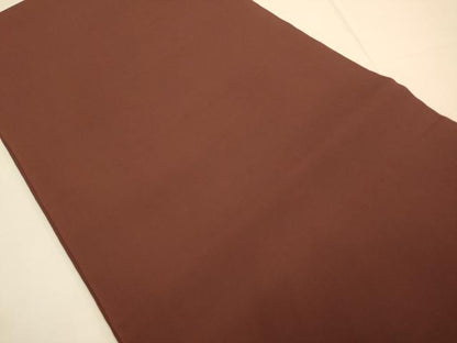 平和屋着物●塩瀬　九寸開き名古屋帯　色無地　濃い海老茶色　正絹　逸品　DABD2042du