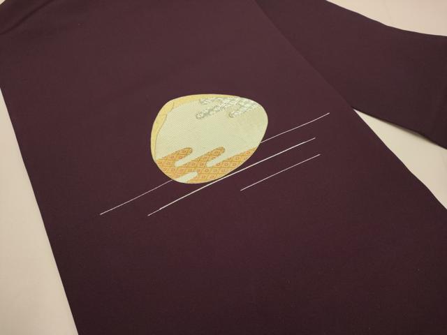 平和屋着物●佐賀錦　塩瀬　九寸名古屋帯　貝合わせ文　金銀糸　正絹　逸品　DABD2043du