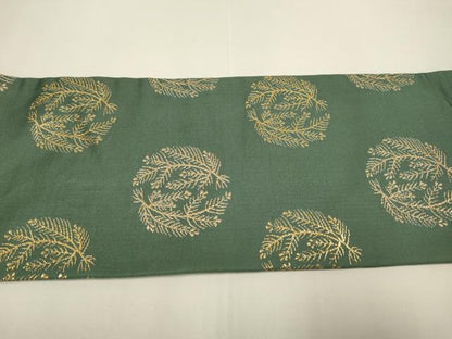 平和屋着物●九寸名古屋帯　松葉丸文　金糸　正絹　逸品　DABD2106du