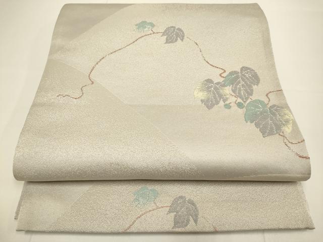 平和屋着物●西陣　川島織物謹製　洗える最高級着物　＜英＞はなぶさ謹製　六通柄　京袋帯　蔦の葉文　銀糸　たとう紙付き　DABD2108du