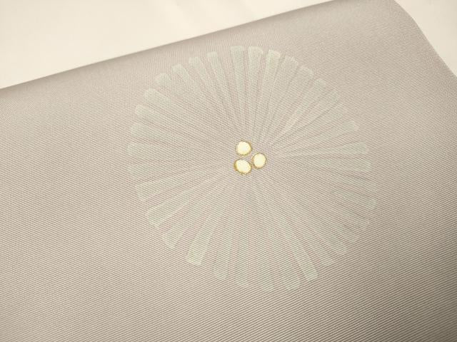 平和屋着物●塩瀬　九寸名古屋帯　松葉文　金彩　正絹　逸品　DABD2127du