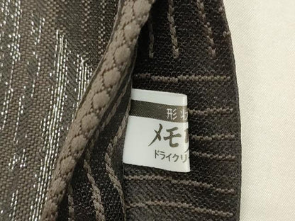 平和屋着物●六通柄袋帯　横段文　金銀糸　正絹　逸品　DABD2137du