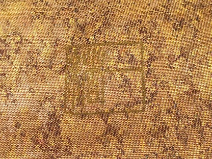 平和屋着物●太鼓柄袋帯　作家物　松葉文　金彩　引箔　正絹　逸品　DABD2147du