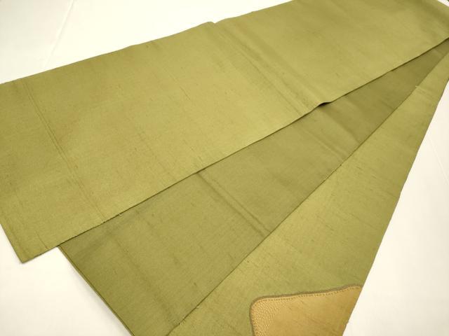 平和屋着物●中国三大刺繍　相良刺繍　太鼓柄袋帯　紬地　抽象文様　正絹　逸品　DABD2149du