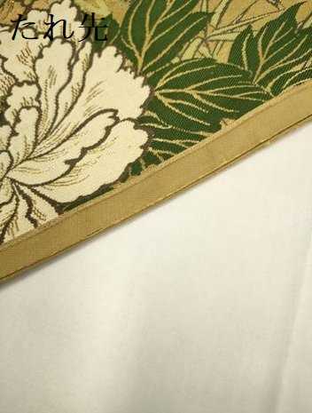 平和屋着物●アンティーク　大正ロマン　全通柄九寸名古屋帯　花鳥文　金糸　正絹　逸品　DABD2191du