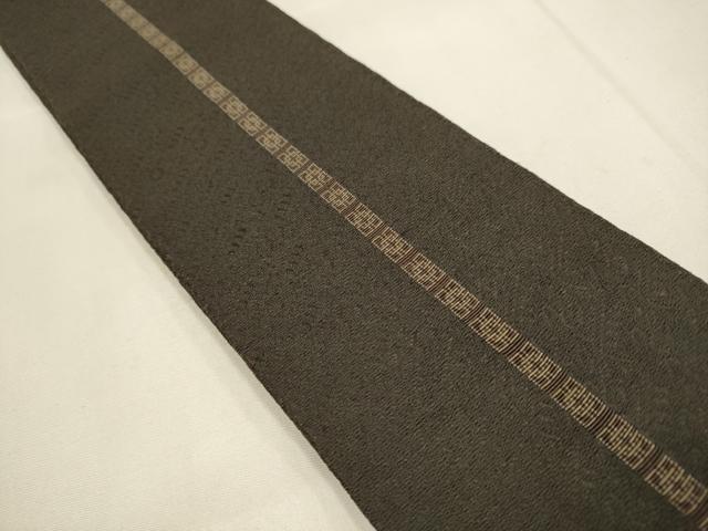 平和屋着物●男性　本場筑前博多織　角帯　間道　正絹　逸品　DABD2214du