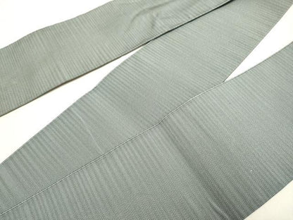 平和屋着物●男性　爪掻き本綴れ　角帯　濃い錫色　正絹　逸品　DABD2221du