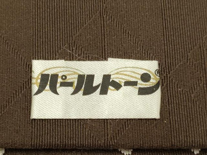 平和屋着物●全通柄袋帯　唐織　麻の葉文様　正絹　逸品　DABD2236du