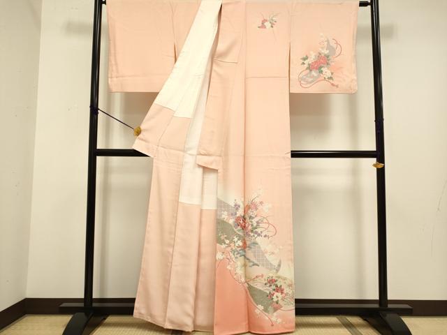平和屋着物■訪問着 絵巻花文 暈し染め 金彩 正絹 逸品 DABD2274du