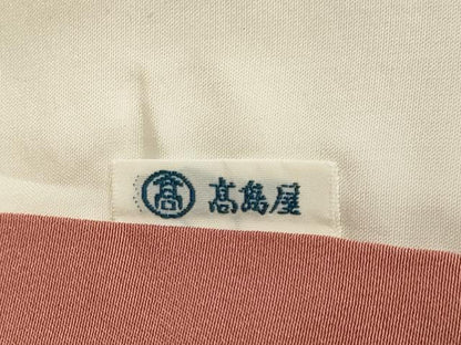 平和屋着物■上質な色無地 芝草地紋 蘇芳香色 高島屋扱い 正絹 逸品 DABD2300du