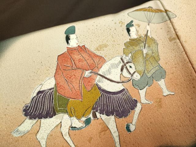平和屋着物■豪華黒留袖 作家物 寿光織 人物風景文 暈し染め 正絹 逸品 DABD2301du