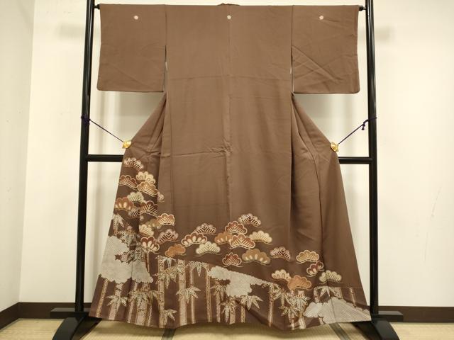平和屋着物■豪華色留袖 笹竹松文 金彩 正絹 逸品 DABD2307du