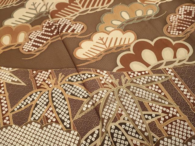 平和屋着物■豪華色留袖 笹竹松文 金彩 正絹 逸品 DABD2307du