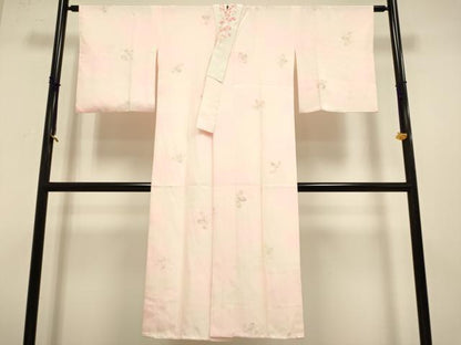 平和屋着物■長襦袢 袷 半衿刺繍 流水花文 暈し染め 正絹 逸品 DABD2313du