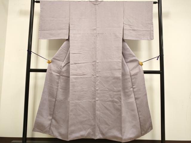 平和屋着物■上質な色無地 雲地紋 濃い梅鼠色 正絹 逸品 未使用 DABD2328du