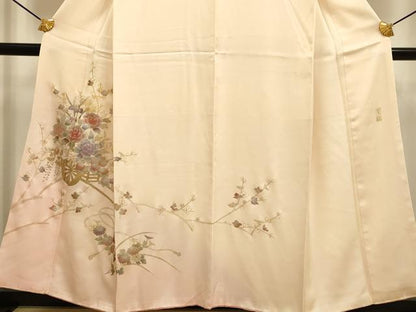 平和屋着物■訪問着 作家物 花車文 暈し染め 金銀彩 正絹 逸品 DABD2372du